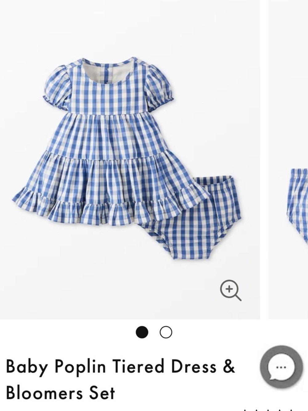 Hanna Andersson Adorable Blue and White Checkered Kids Dress